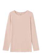 Nkfkab Ls Slim Top Noos Tops T-shirts Long-sleeved T-Skjorte Pink Name It