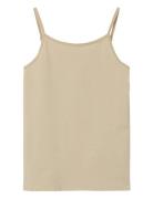 Nkfnoja Strap Top Tops T-shirts Sleeveless Beige Name It