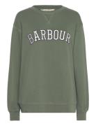 Barbour Northumb Sweat Tops Sweatshirts & Hoodies Sweatshirts Khaki Green Barbour