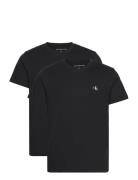 2 Pack Monologo T-Shirt Tops T-Kortærmet Skjorte Black Calvin Klein Jeans