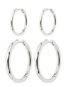 Eve Hoop Earrings 2-In-1 Set Accessories Jewellery Earrings Hoops Silver Pilgrim