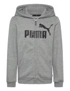 Ess Big Logo Fz Hoodie Fl B Sport Sweatshirts & Hoodies Hoodies Grey PUMA