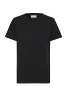 Seattlemw Logo Emb. Tee Tops T-shirts & Tops Short-sleeved Black My Essential Wardrobe