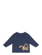 Nmmloder Nreg Ls Top Box Tops T-shirts Long-sleeved T-Skjorte Navy Name It