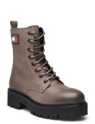 Tjw Urban Lace Up Boot Shoes Boots Ankle Boots Laced Boots Brown Tommy Hilfiger