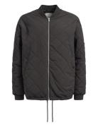 Quilted Bomber Jacket Latté Bomberjakke Black Rethinkit