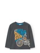 Knit T-Shirt For Baby Boy -Bci Tops T-shirts Long-sleeved T-Skjorte Grey Boboli