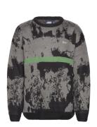 Dpknitted Camo Stripe Sweater Tops Knitwear Round Necks Black Denim Project