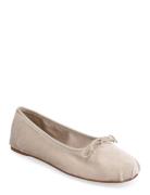 Ballerina Shoes With Velvet Bow Ballerinasko Ballerinaer Beige Mango