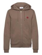 Piece Zipper Hoodie Tops Sweatshirts & Hoodies Hoodies Beige Les Deux