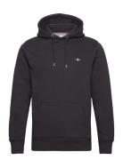 Reg Shield Hoodie Tops Sweatshirts & Hoodies Hoodies Black GANT