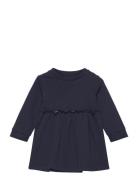 100% Cotton Dress Dresses & Skirts Dresses Casual Dresses Long-sleeved Casual Dresses Navy Mango