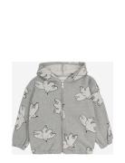 Freedom Bird All Over Zipped Hoodie Tops Sweatshirts & Hoodies Hoodies Grey Bobo Choses