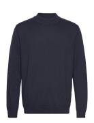 Slhrobert Ls Knit Mock Neck Tops Knitwear Round Necks Navy Selected Homme