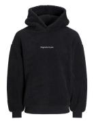 Jorvesterbro Teddy Sweat Hood Sn Tops Sweatshirts & Hoodies Hoodies Black Jack & J S