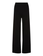 Df Wool Blend Straight Pant Bottoms Trousers Straight Leg Black Calvin Klein