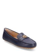 Barnsbury Nappa Leather Driver Loafers Flade Sko Navy Lauren Ralph Lauren