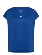 Women Loose Fit T-Shirt Sport T-shirts & Tops Short-sleeved Blue ZEBDIA