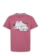 Converse Retro Sneaker Graphic Tee Tops T-Kortærmet Skjorte Pink Converse