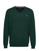 Cotton Wool V-Neck Tops Knitwear V-necks Green GANT