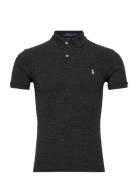 Slim Fit Mesh Polo Shirt Designers Knitwear Short Sleeve Knitted Polos Grey Polo Ralph Lauren