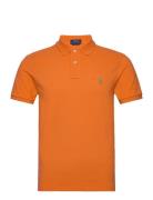 Slim Fit Mesh Polo Shirt Designers Knitwear Short Sleeve Knitted Polos Orange Polo Ralph Lauren