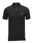 Slim Fit Mesh Polo Shirt Designers Knitwear Short Sleeve Knitted Polos Black Polo Ralph Lauren