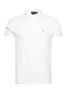 Slim Fit Mesh Polo Shirt Designers Knitwear Short Sleeve Knitted Polos White Polo Ralph Lauren