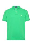 Custom Slim Fit Mesh Polo Shirt Designers Knitwear Short Sleeve Knitted Polos Green Polo Ralph Lauren