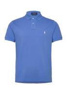 Custom Slim Fit Mesh Polo Shirt Designers Knitwear Short Sleeve Knitted Polos Blue Polo Ralph Lauren