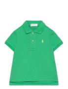 Cotton Mesh Polo Shirt Tops T-shirts Polo Shirts Short-sleeved Polo Shirts Green Ralph Lauren Baby