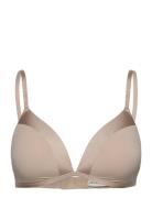 Bra Mynta Matt Shiny Lingerie Bras & Tops Soft Bras Non Wired Bras Beige Lindex