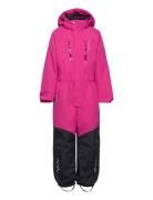 Penguin Snowsuit Kids Moss 80 Sport Coveralls Snow-ski Coveralls & Sets Pink ISBJÖRN Of Sweden