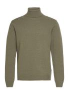 Cfkarl Roll Neck Bounty Knit Tops Knitwear Turtlenecks Khaki Green Casual Friday