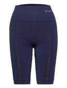 Hmltif Seamless Cyling Shorts Sport Running-training Tights Seamless Tights Navy Hummel