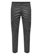 Onscam Stage Cargo Cuff Life 6687 Noos Bottoms Trousers Cargo Pants Grey ONLY & SONS