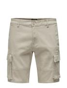 Onscam Stage Cargo Shorts 6689 Life Noos Bottoms Shorts Cargo Shorts Cream ONLY & SONS