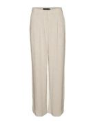 Vmvera Mw Wide Linen Pant Bottoms Trousers Linen Trousers Grey Vero Moda