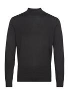 Slhtown Merino Coolmax Knit Mock B Noos Tops Knitwear Turtlenecks Black Selected Homme