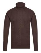 Jjcraig Knit Roll Neck Aw23 Tops Knitwear Turtlenecks Brown Jack & J S