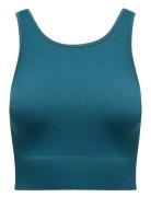 Onpjaia Life Un Sl Seam Short Top Sport Crop Tops Sleeveless Crop Tops Green Only Play