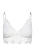 Rwbarbados Lace Bra Lingerie Bras & Tops Soft Bras Non Wired Bras White Rosemunde