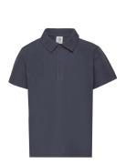 Poplin S/S Shirt Tops T-shirts Polo Shirts Short-sleeved Polo Shirts Navy Müsli By Green Cotton