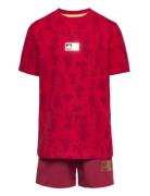 Lk Dy 100 T Set Sport Sets With Short-sleeved T-shirt Red Adidas Performance