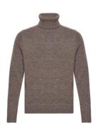 Brushed Roll Neck Jumper Tops Knitwear Turtlenecks Brown Superdry