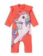 Nmfmasa Mlp 3/4 Uv Suit Cplg Swimwear Uv Clothing Uv Suits Coral Name It