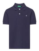 H/S Polo Shirt Tops T-shirts Polo Shirts Short-sleeved Polo Shirts Navy United Colors Of Benetton