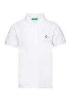 H/S Polo Shirt Tops T-shirts Polo Shirts Short-sleeved Polo Shirts White United Colors Of Benetton