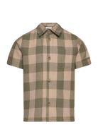 Hank Buffalo Ss Shirt Kids Tops Shirts Short-sleeved Shirts Green Les Deux