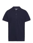 100% Cotton Polo Shirt Tops T-shirts Polo Shirts Short-sleeved Polo Shirts Navy Mango